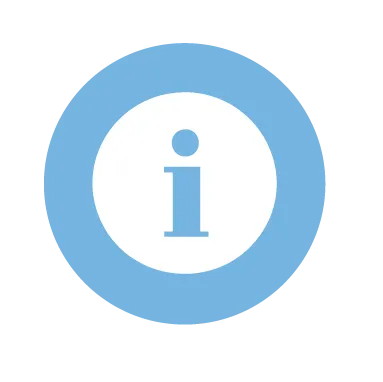 Icon: Blauer Kreis mit Info-Symbol