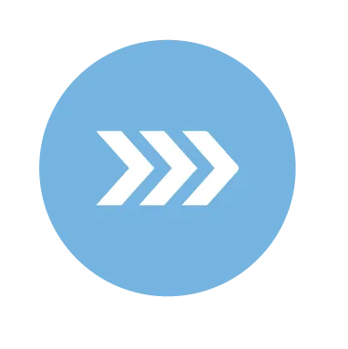 Icon: Blauer Kreis mit Doppel-Pfeil-Symbol